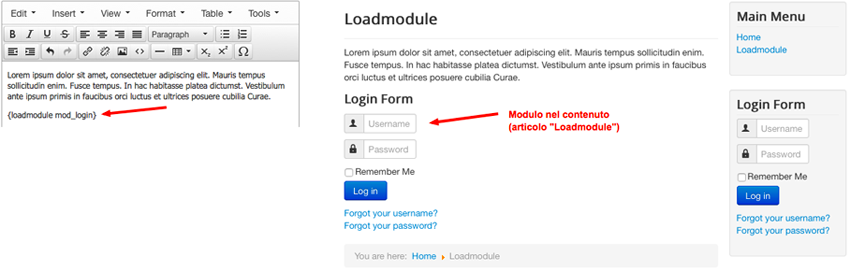 esempio con mod_login