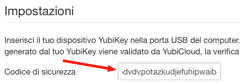 attivazione yubikey