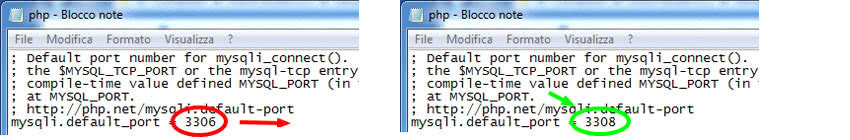 seconda modifica al file php.ini