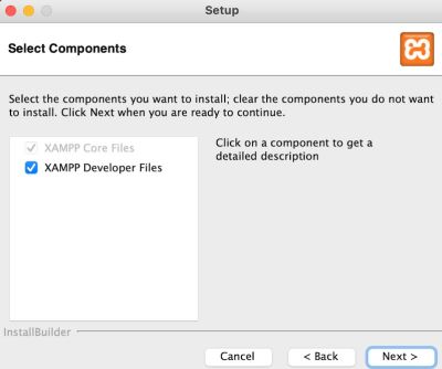 XAMPP setup step 2