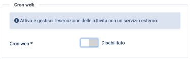 Cron web da attivare